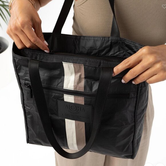 ALOHA Collection Handbags - NWT Aloha Collection Go To Tote Le Voyageur Caffe on Black